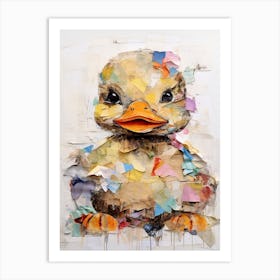 Cute Duckling Collage Art Print
