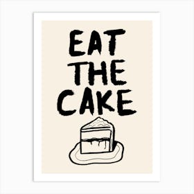 Eat The Cake Cream Art Print