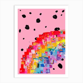 Pink Rainbow Left Art Print
