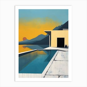 Rhodes Radiance in Minimalist Art, Greece Art Print