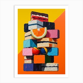 Abstract Cake Slices Geometric Art Print