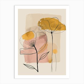 Birmingham Flower Market Boho Minimalist Style 1 Art Print