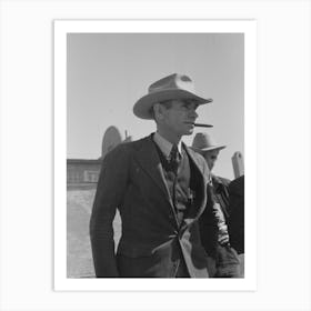 Untitled Photo, Possibly Related To Men Watching The Judging Of Hereford Steers At The San Angelo Fat Stock Show Art Print