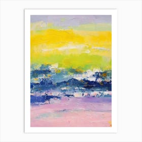 Anse De Grande Saline, St Barts Bright Abstract Art Print