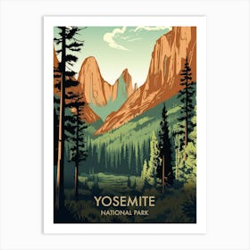 Yosemite National Park Vintage Travel Poster 8 Art Print