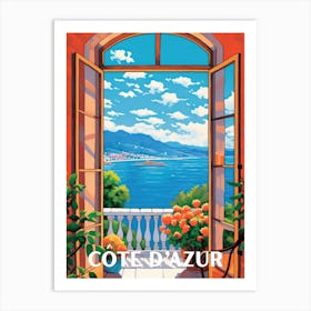 Cote D Azur Window Travel Poster 2 Art Print