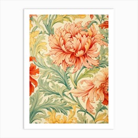 Floral Wallpaper 378 Art Print