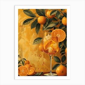 Oranges In A Glass 5 Art Print