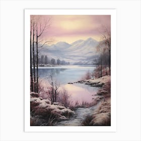 Dreamy Winter Painting Loch Lomond And The Trossach National Park Scotland 1 Art Print