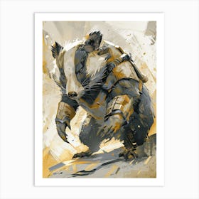 Badger Precisionist Illustration 3 Art Print