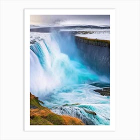 Gullfoss, Iceland Realistic Photograph (1) Art Print