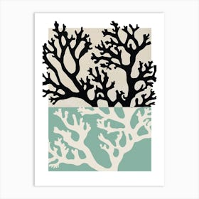 Coral Mint Art Print