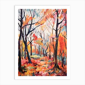 Autumn City Park Painting Stanley Park Blackpool United Kingdom 1 Art Print