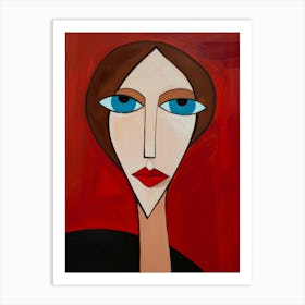 Woman With Blue Eyes 6 Art Print