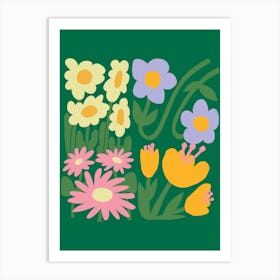 Flowers In The Garden 1 Art Print