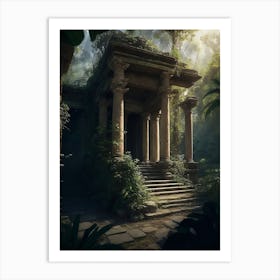 Ancient Ruins In The Jungle Art Print