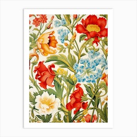 Floral Wallpaper 63 Art Print