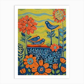 Bird In The Garden 1 Art Print