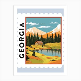 Georgia 1 Travel Stamp Poster Art Print