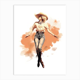 50 S Style Cowgirl 3 Art Print