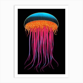 Comb Jellyfish Pop Art Style 3 Art Print