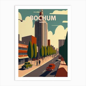 Bochum Germany Retro Art Print