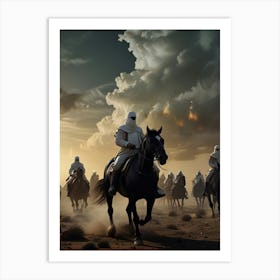 Group Of Knights On Horses Art Print