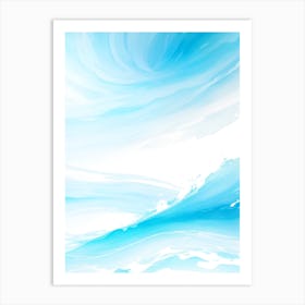 Blue Ocean Wave Watercolor Vertical Composition 66 Art Print