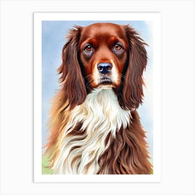 Boykin Spaniel 2 Watercolour Dog Art Print
