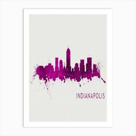 Indianapolis Indiana City Purple Art Print