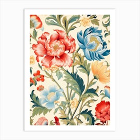 Floral Wallpaper 335 Art Print