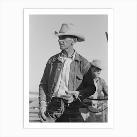 Cattlemen At Stockyard, San Angelo, Texas By Russell Lee Art Print