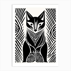 Geometric Fox Illustration 2 Art Print