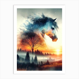 Creative Horse Beauty Illustration Nr 192 Art Print