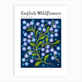English Wildflowers Forget-Me-Not Art Print