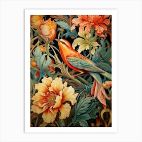 Bird On A Flower Art Print