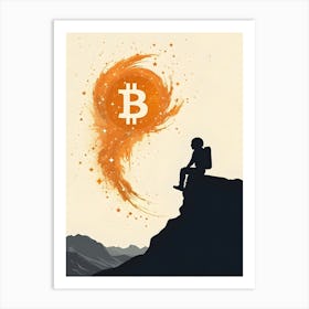 Bitcoin In The Sky 1 Art Print