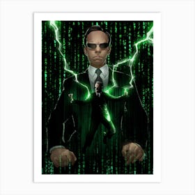 Matrix Agent Smith Art Print