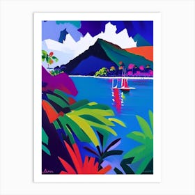 Maluku Indonesia Colourful Painting Tropical Destination Art Print