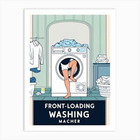 Front Loading Washing Machine Art Print