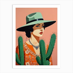 Cactus Woman Art Print