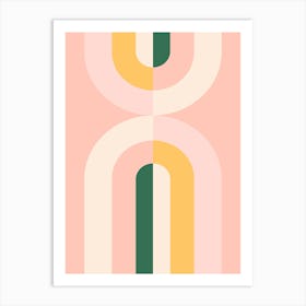 Midcentury Rainbow Abstract Art Print