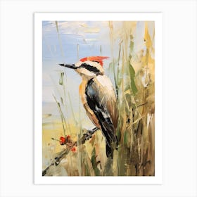 Bird Painting Woodpecker 3 Art Print