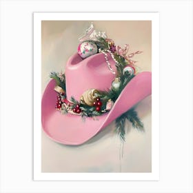 Pink Cowboy Hat 2 Art Print