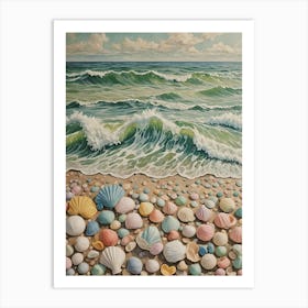 Shells On The Beach Art Print