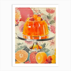 Orange Jelly Retro Collage 4 Art Print