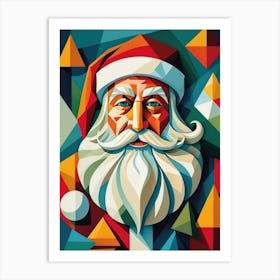 Santa Claus Abstract Painting 1 Art Print