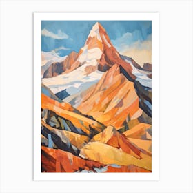 Mount Cook Usa 2 Mountain Painting Art Print