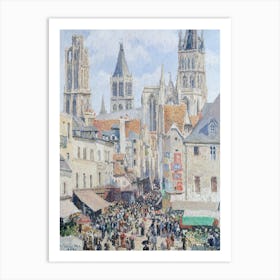 Grocery Street, Rouen (1898), Camille Pissarro Art Print