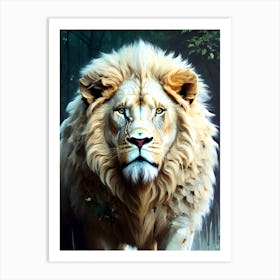 Lion In The Woods Art Print